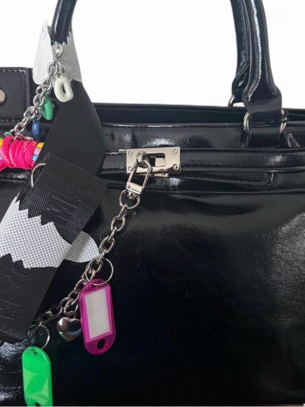 Madden NYC Black Top Handle Satchel Bag NWT